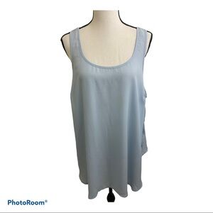 Torrid light blue georgette drop back blouse. SIze 1 plus size top